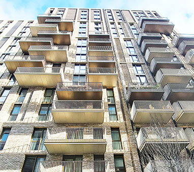 London Dock apartments with balconies